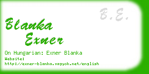 blanka exner business card